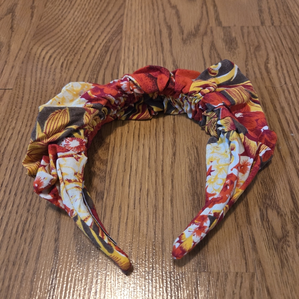 Fly By Night Crown Floral Headband Scrunchie Hair Accessory Artisan Boho Classic - Picture 7 of 8